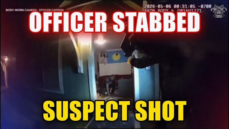 Man Dangles Toddler From Window, Slashes Cop With Machete, Gets Shot | Susanville Bodycam