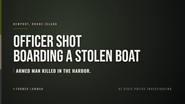 Newport Officer Shot Boarding a Stolen Sailboat; Armed Man Killed in the Harbor