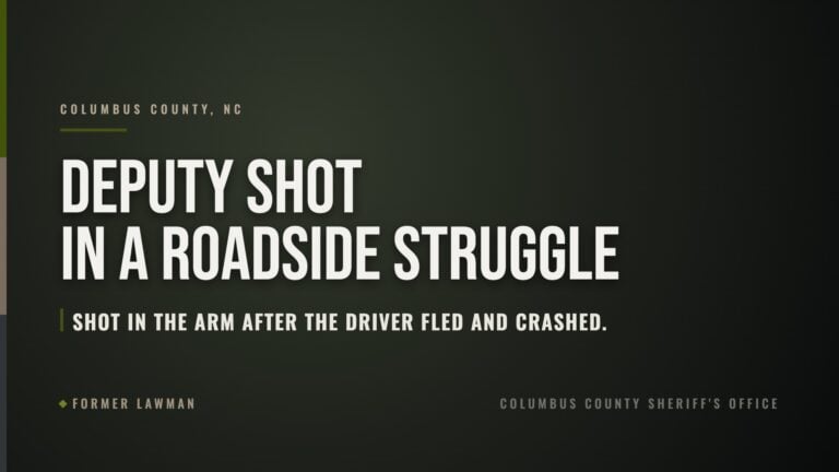 Columbus County Deputy Shot During Traffic Stop; Suspect Captured After 11-Hour Manhunt