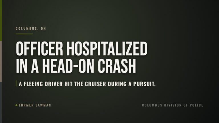 Columbus Officer Hospitalized After Fleeing Driver Hits Cruiser Head-On
