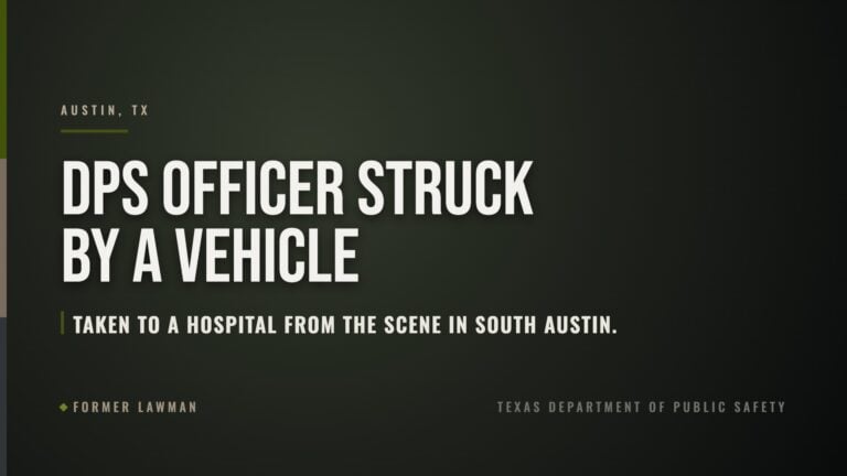 Texas DPS Motorcycle Trooper Struck by a Suspected Drunk Driver in South Austin