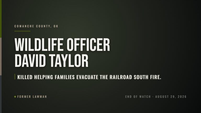 End of Watch: Wildlife Officer David Taylor, U.S. Fish and Wildlife Service