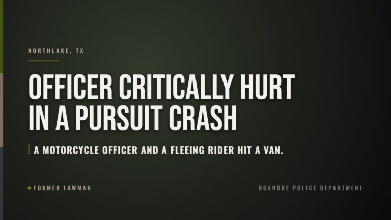 Roanoke Police Officer Critically Injured in Crash That Ended Highway 114 Motorcycle Pursuit; Oklahoma Man Charged