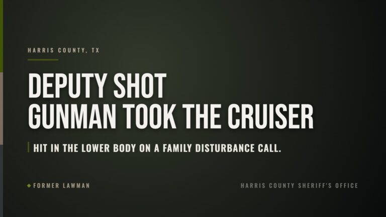Harris County Deputy Shot Responding to a Family Disturbance; Suspect Captured After Blue Alert Manhunt